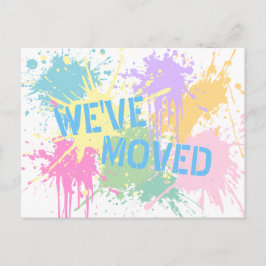 Fun wir haben Pastellpaint Splash Postcard verscho Postkarte
