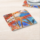 fun with roller coaster tote bag rechteckiger pappuntersetzer (angewinkelt)