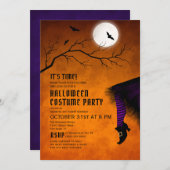 Fun Witz Dress Orange Halloween Kostüm Party Einladung (Vorne/Hinten)