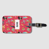 Fun Wizard of Oz on red children's design Gepäckanhänger (Vorderseite (Horizontal))