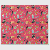 Fun Wizard of Oz on red children's design Geschenkpapier (Flach)