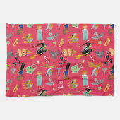 Fun Wizard of Oz on red children's design Geschirrtuch (Horizontal)