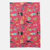 Fun Wizard of Oz on red children's design Geschirrtuch (Vertikal)