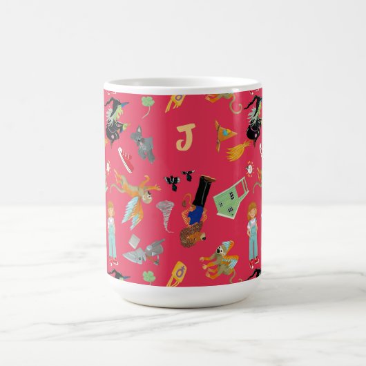 Fun Wizard of Oz on red children's design Kaffeetasse (Mittel)
