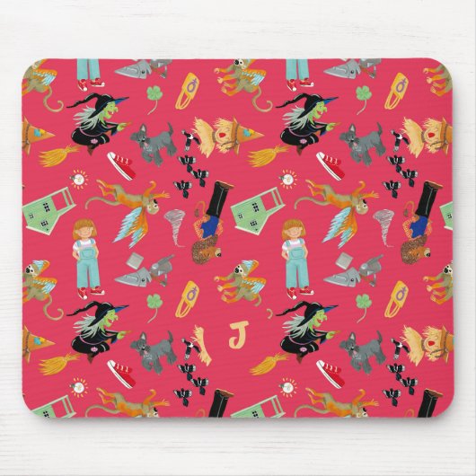Fun Wizard of Oz on red children's design Mousepad (Vorne)
