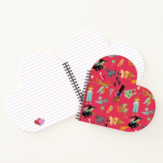 Fun Wizard of Oz on red children's design Notizblock (Innenseite)