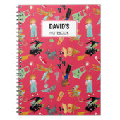 Fun Wizard of Oz on red children's design Notizblock (Vorderseite)