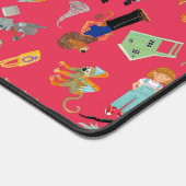 Fun Wizard of Oz on red children's design Schreibtischunterlage (Ecke)