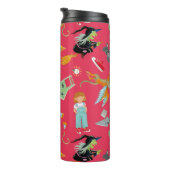 Fun Wizard of Oz on red children's design Thermosbecher (Nach rechts gedreht)