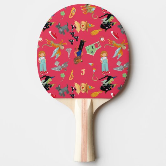 Fun Wizard of Oz on red children's design Tischtennis Schläger (Vorderseite)