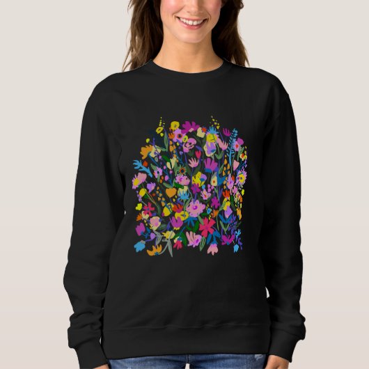 Fun womens grow positive thoughts, inspirational,  sweatshirt (Vorderseite)