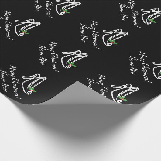 Fun Women's High Heel Schuh zeichnend schwarze Wei Geschenkpapier (Ecke)