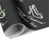 Fun Women's High Heel Schuh zeichnend schwarze Wei Geschenkpapier (Rolleneckpunkt)