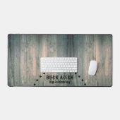 Fun Wood & Stars Western Aussehen Name & Titel Schreibtischunterlage (Tastatur & Maus)