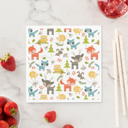 Fun Woodland Animals Dusche oder Party Dekoration Serviette (Beispiel)
