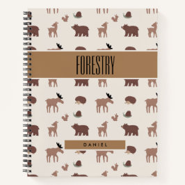Fun Woodland BOHO Thema Wildfauna Notizblock