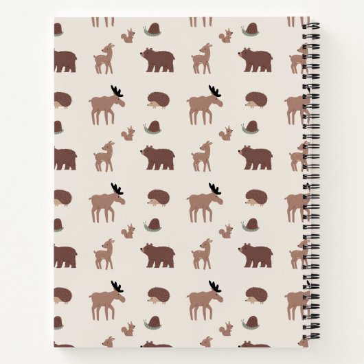 Fun Woodland BOHO Thema Wildfauna Notizblock (Rückseite)