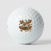 "Fun Woodland Squirrel Illustration" Golfball (Vorderseite)