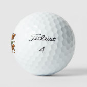 "Fun Woodland Squirrel Illustration" Golfball (Logo)