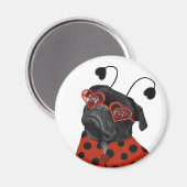 Fun Wordplay Kleine Liebe Mops Magnet (Vorderseite/Rückseite)