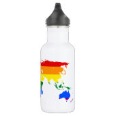 Fun World Map Farbenfrohe Streifen Edelstahlflasche (Rechts)