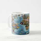 Fun World Map Kaffeetasse (Vorderseite Links)