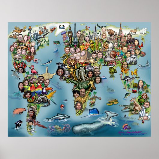 Fun World Map Poster (Vorne)
