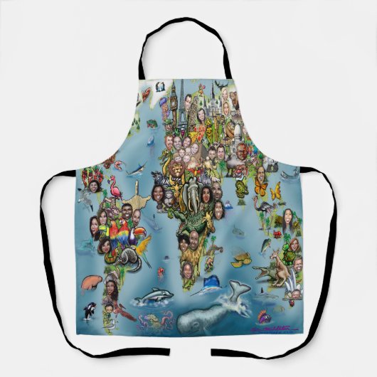 Fun World Map Schürze (Vorderseite)