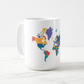Fun World Map Tasse (Vorderseite Links)