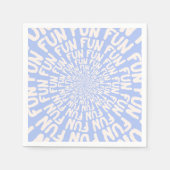 Fun Wort Wiederholung Spiralcreme lila Serviette (Vorderseite)