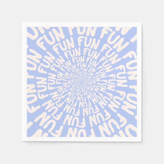 Fun Wort Wiederholung Spiralcreme lila Serviette (Vorderseite)