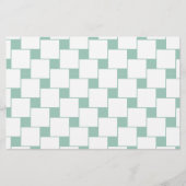 Fun Woven Squares Minze Green Briefpapier (Vorderseite)
