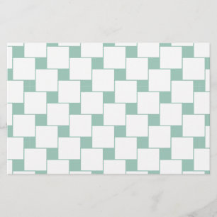 Fun Woven Squares Minze Green Briefpapier