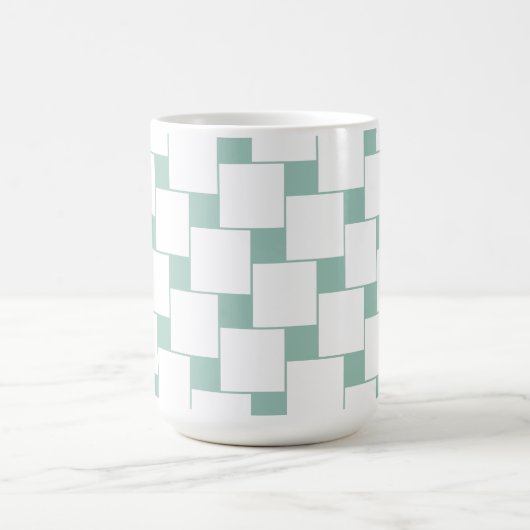 Fun Woven Squares Minze Green Kaffeetasse (Mittel)