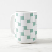 Fun Woven Squares Minze Green Kaffeetasse (Vorderseite Links)