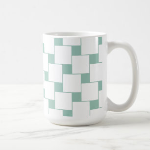 Fun Woven Squares Minze Green Kaffeetasse