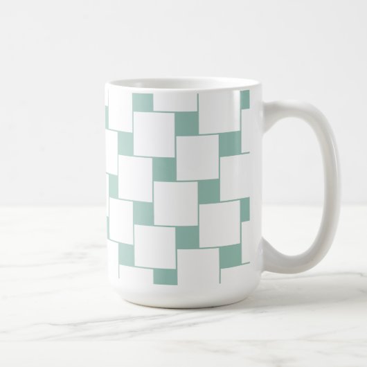 Fun Woven Squares Minze Green Kaffeetasse (Rechts)