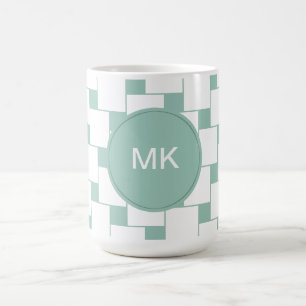 Fun Woven Squares Minze Green Kaffeetasse