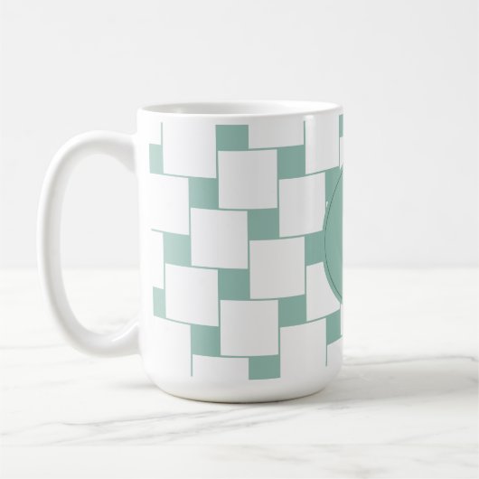 Fun Woven Squares Minze Green Kaffeetasse (Links)