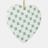 Fun Woven Squares Minze Green Keramikornament (Rechts)
