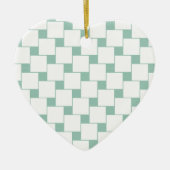 Fun Woven Squares Minze Green Keramikornament (Vorne)