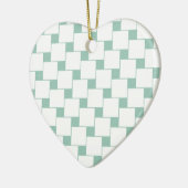 Fun Woven Squares Minze Green Keramikornament (Links)