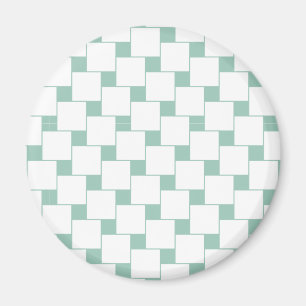 Fun Woven Squares Minze Green Magnet