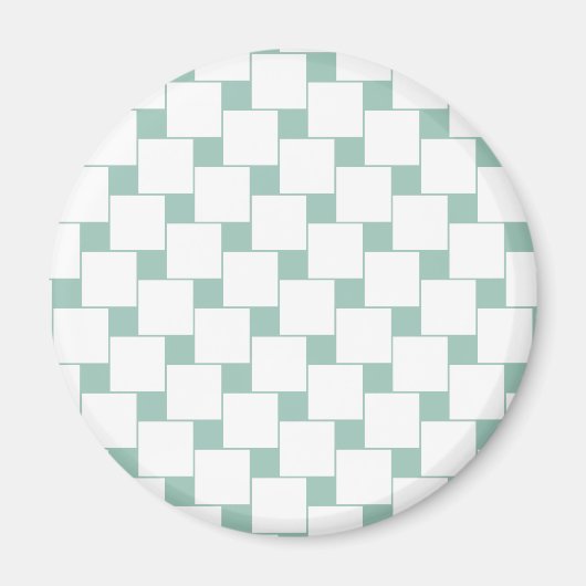 Fun Woven Squares Minze Green Magnet (Vorne)