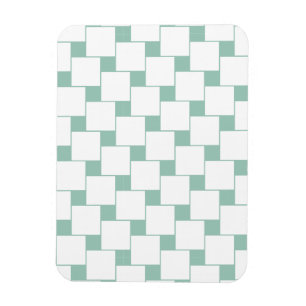 Fun Woven Squares Minze Green Magnet