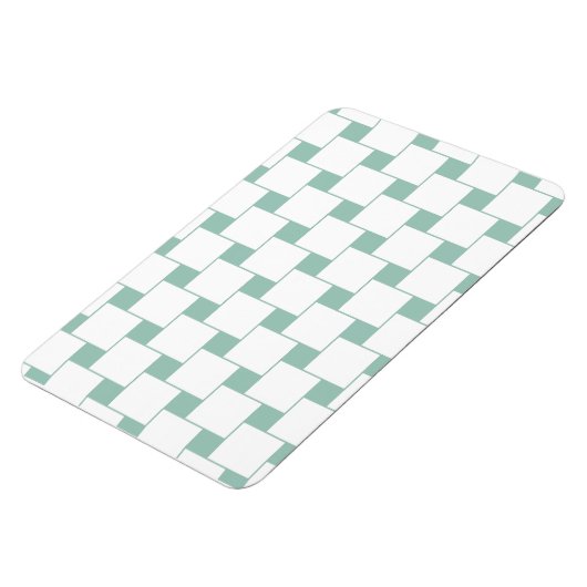 Fun Woven Squares Minze Green Magnet (Linke Seite)