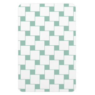 Fun Woven Squares Minze Green Magnet