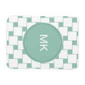 Fun Woven Squares Minze Green Magnet (Horizontal)