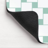 Fun Woven Squares Minze Green Mousepad (Ecke)