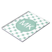 Fun Woven Squares Minze Green Notizblock (Linke Seite)